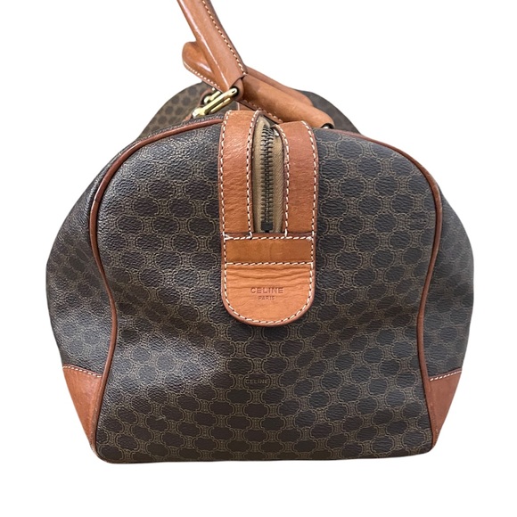 Celine | Authentic Brown Macadam Triomphe Canvas Travel Overnight Duffle Bag - Picture 4 of 13